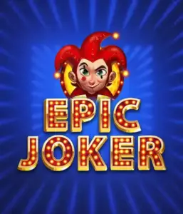 Step into the vibrant world of the Epic Joker game by Relax Gaming, highlighting a cheerful joker with a flaming hairstyle set against a luminous blue background. This graphic captures the light-hearted spirit of classic slots, perfect for those who love traditional gameplay, delivering a captivating play experience.