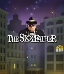 Enter the underworld realm of The Slotfather game by Betsoft, highlighting a commanding mafia boss standing against a nocturnal cityscape. This graphic conveys the intense essence of the organized crime, with the boss clad in a classic black suit and fedora. Great for lovers of gangster-themed games, providing a captivating escape. 